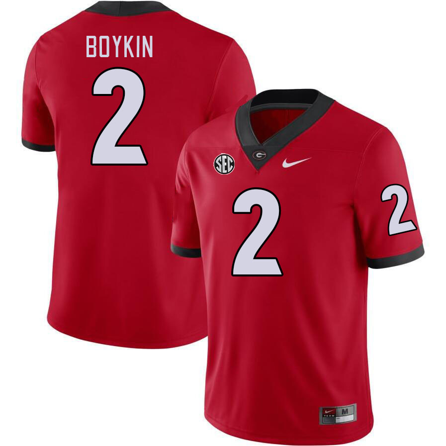 #2 Brandon Boykin Georgia Bulldogs Jerseys Football Stitched-Retro Red